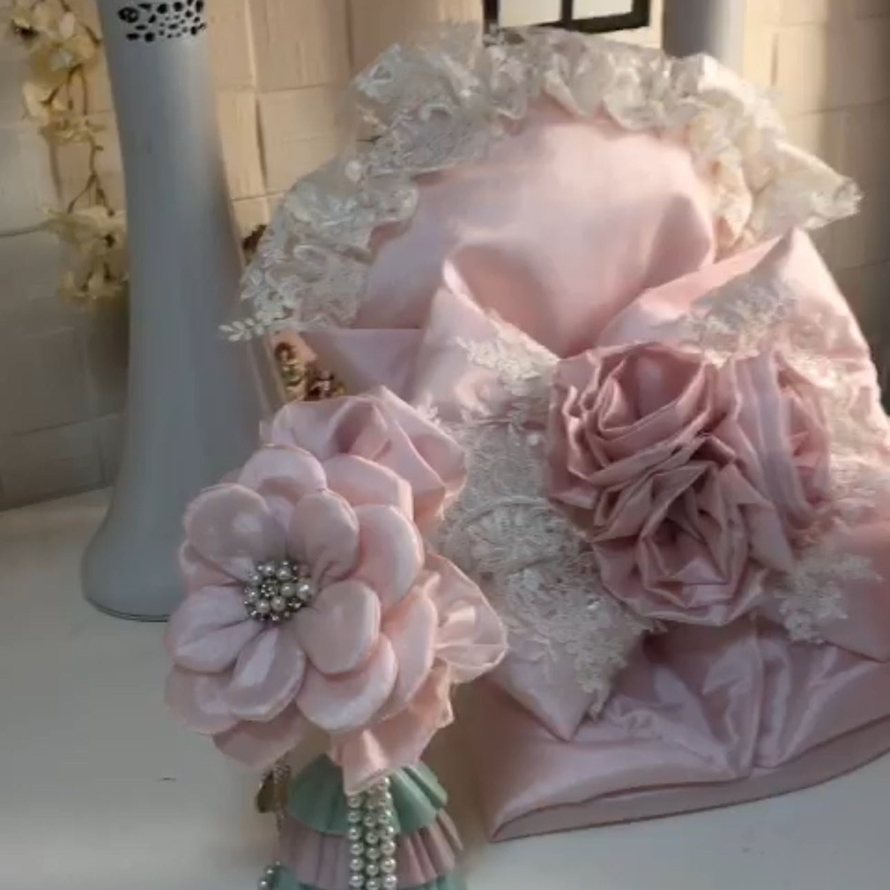Pink Rosette Swaddle